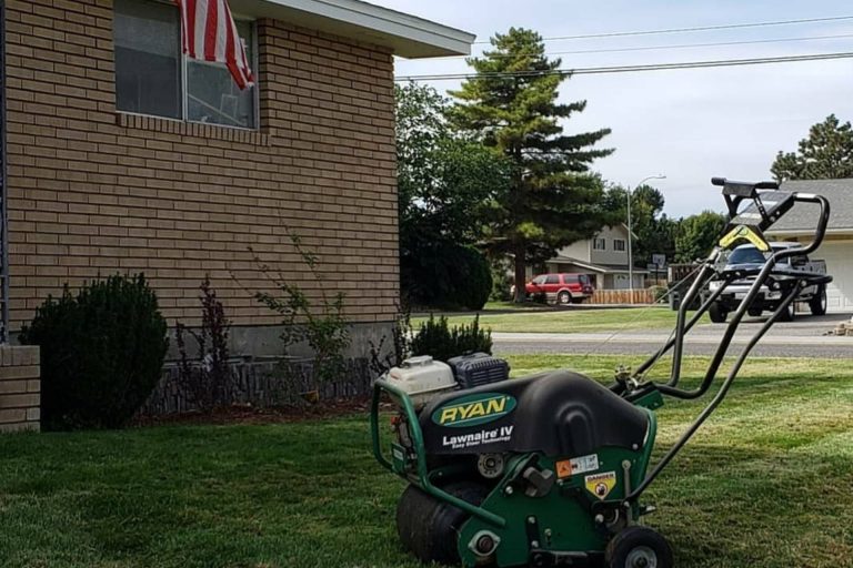 aeration service by Birch's Lawn Care